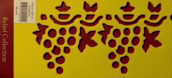 Reliefschablone Traubenranke